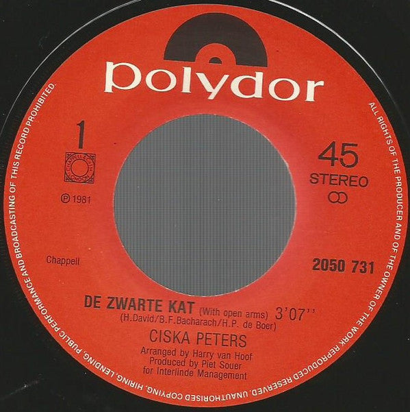 Ciska Peters : De Zwarte Kat (7", Single)