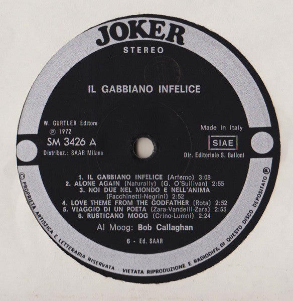 Bob Callaghan & Co. : Il Gabbiano Infelice - Here Is The Moog (LP)