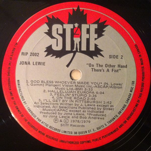 Jona Lewie : On The Other Hand There's A Fist (LP, Album)