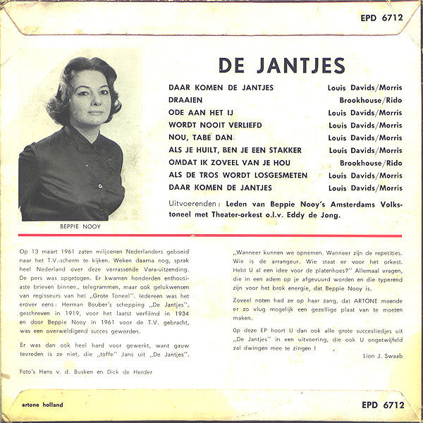 Beppie Nooy's Amsterdams Volkstoneel : De Jantjes (7", EP)