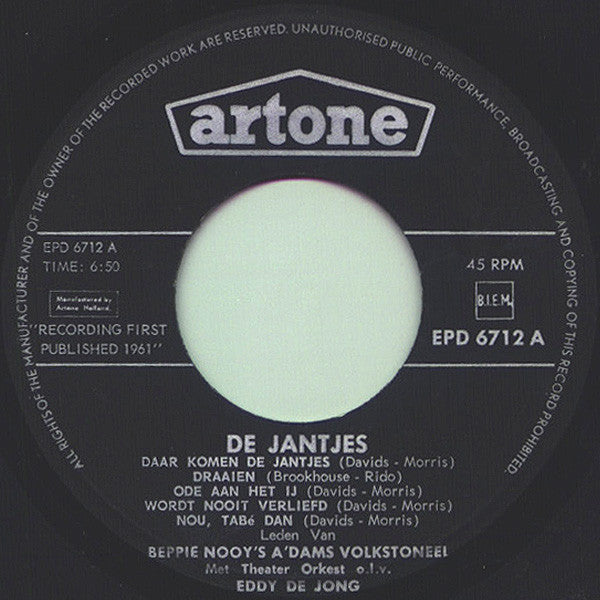 Beppie Nooy's Amsterdams Volkstoneel : De Jantjes (7", EP)