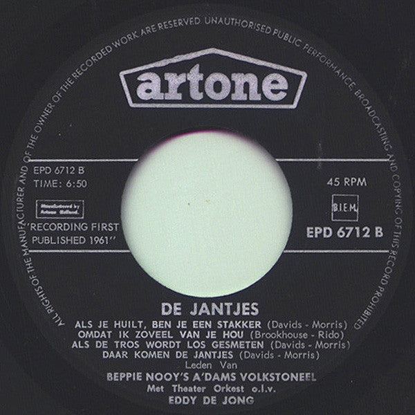 Beppie Nooy's Amsterdams Volkstoneel : De Jantjes (7", EP)
