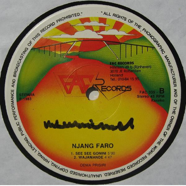 Oema Prisiri o.l.v. Mildred Pools : Njang Faro (12", Single)