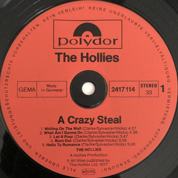 The Hollies : A Crazy Steal (LP, Album)