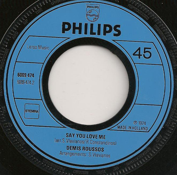 Demis Roussos : My Only Fascination (7", Single)