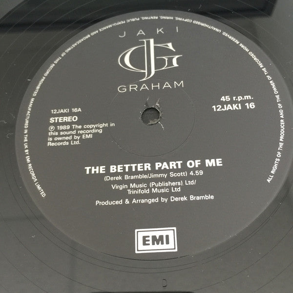 Jaki Graham : The Better Part Of Me (12", Single)