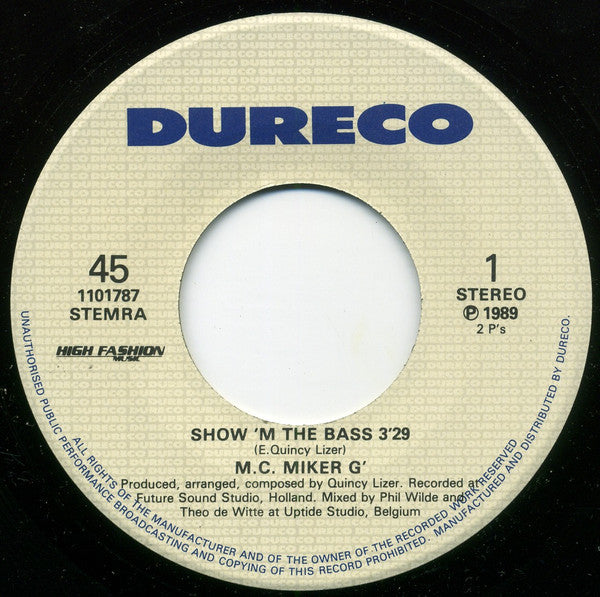 MC Miker G : Show 'M The Bass (7")