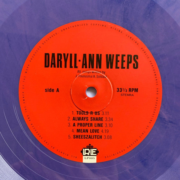 Daryll-Ann : Daryll-Ann Weeps (2xLP, Album, RE, Pur)