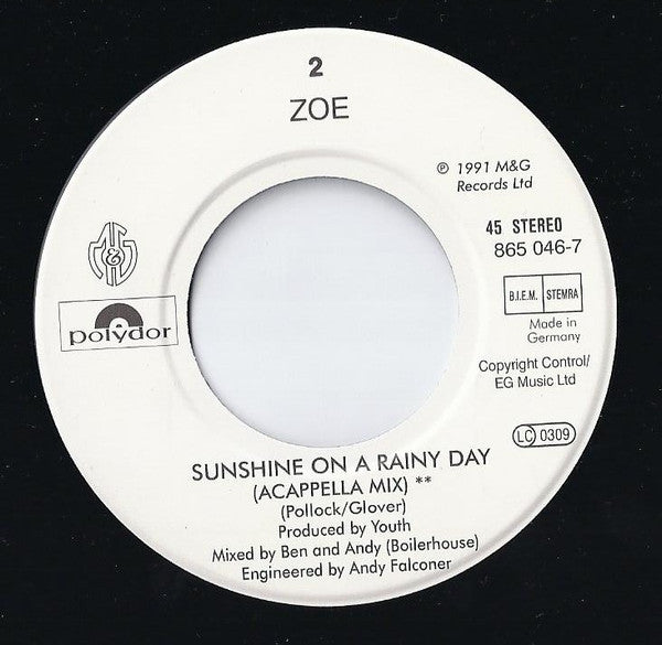 Zoë : Lightning (7", Single)