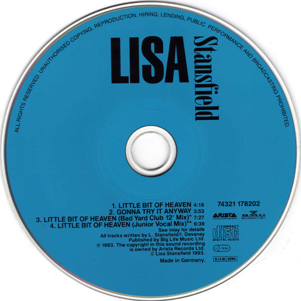 Lisa Stansfield : Little Bit Of Heaven (CD, Single)