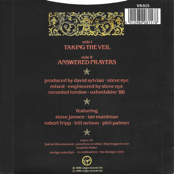 David Sylvian : A Little Girl Dreams Of Taking The Veil (7", Single)