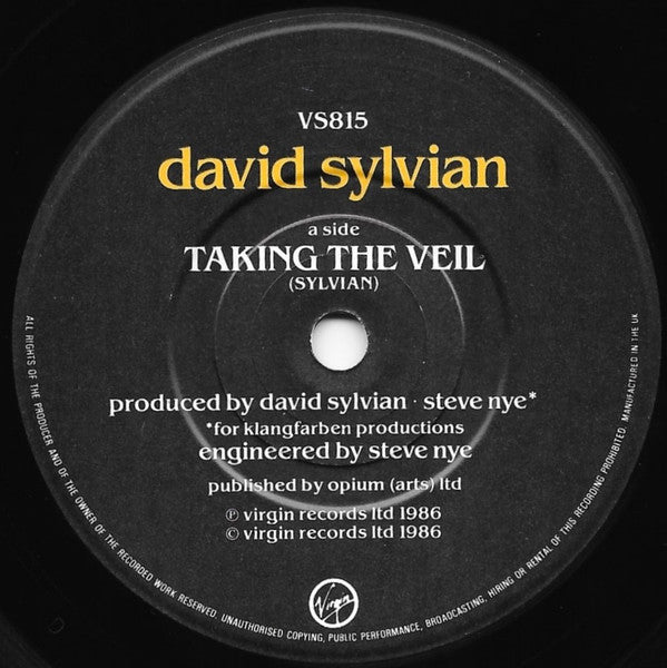 David Sylvian : A Little Girl Dreams Of Taking The Veil (7", Single)