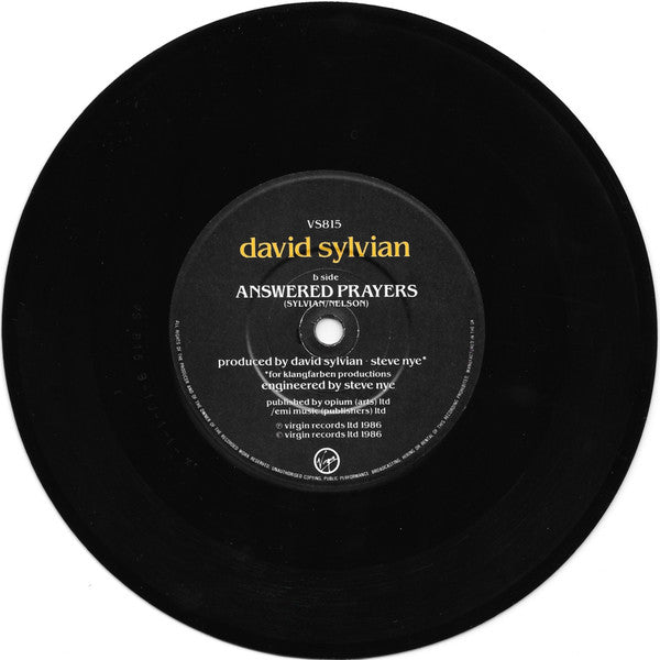 David Sylvian : A Little Girl Dreams Of Taking The Veil (7", Single)