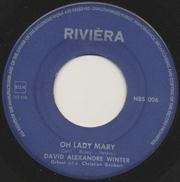 David Alexandre Winter : Oh Lady Mary (7", Single)