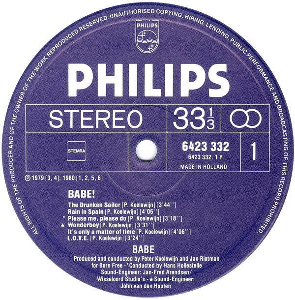 Babe (2) : Babe! (LP, Album)