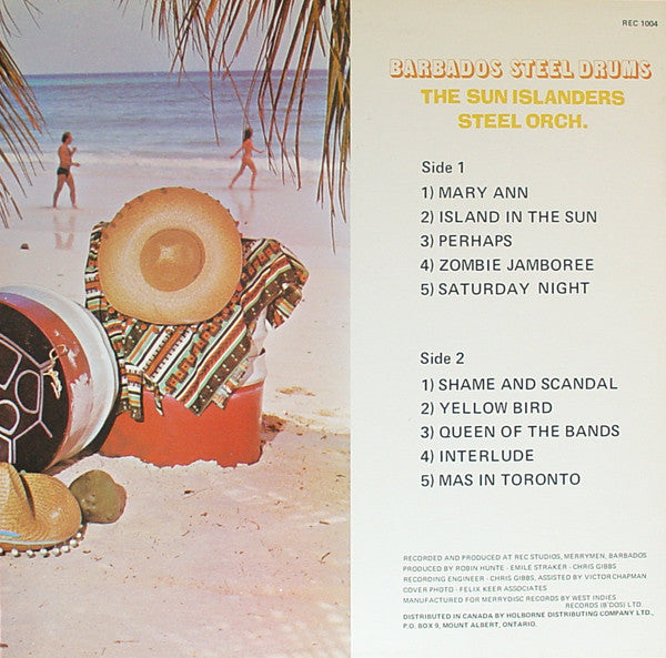 The Sun Islanders Steel Orchestra : Barbados Steel Drums (LP, Mono)