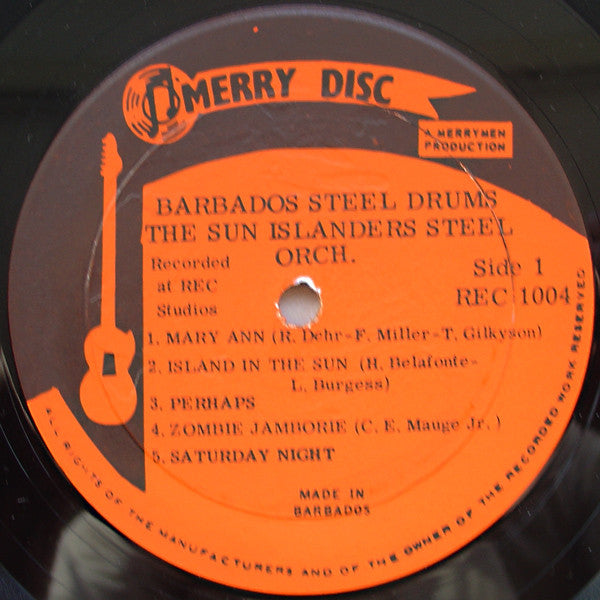 The Sun Islanders Steel Orchestra : Barbados Steel Drums (LP, Mono)