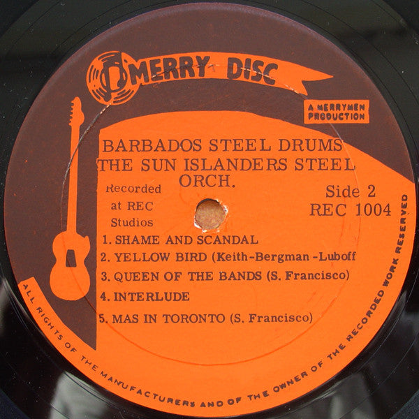 The Sun Islanders Steel Orchestra : Barbados Steel Drums (LP, Mono)