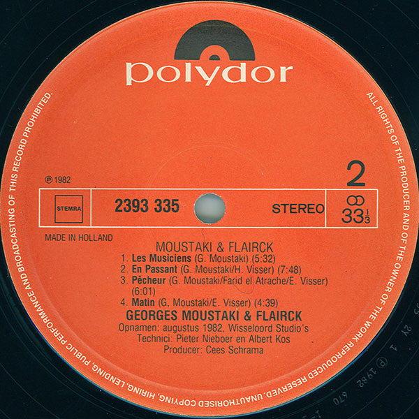 Georges Moustaki & Flairck : Moustaki & Flairck (LP, Album)