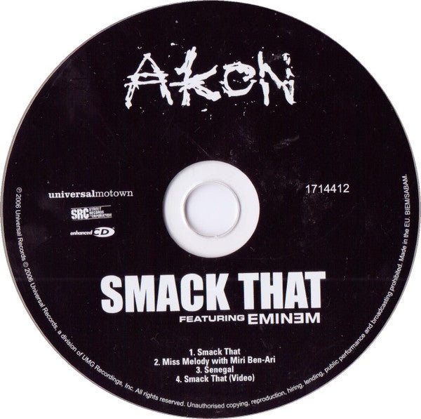 Akon Featuring Eminem : Smack That (CD, Maxi, Enh)