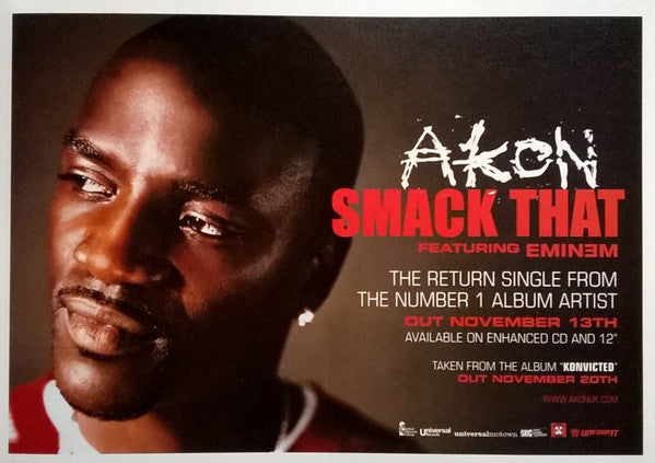 Akon Featuring Eminem : Smack That (CD, Maxi, Enh)