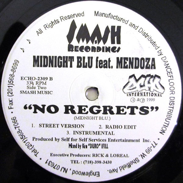 Midnight Blu : Bounce / No Regrets (12")