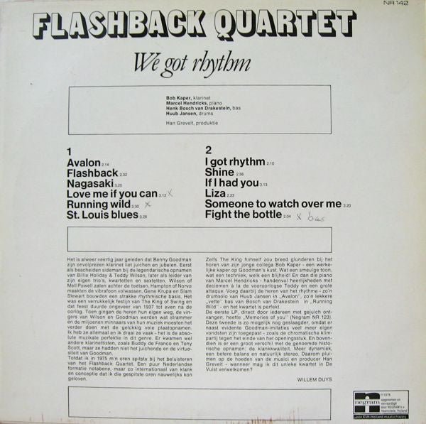 Flashback Quartet : We Got Rhythm (LP, Album)
