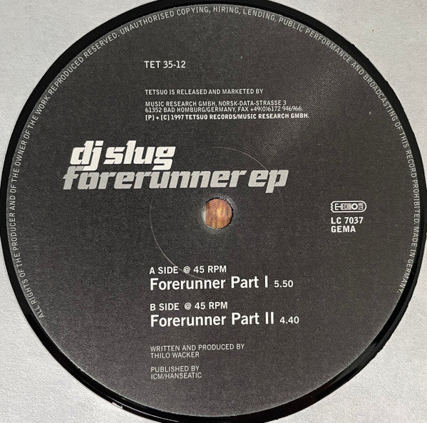 DJ Slug : Forerunner EP (12", EP)