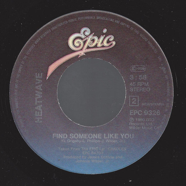 Heatwave : Gangsters Of The Groove (7", Single)