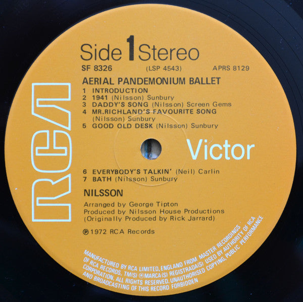 Harry Nilsson : Aerial Pandemonium Ballet (LP, Album)