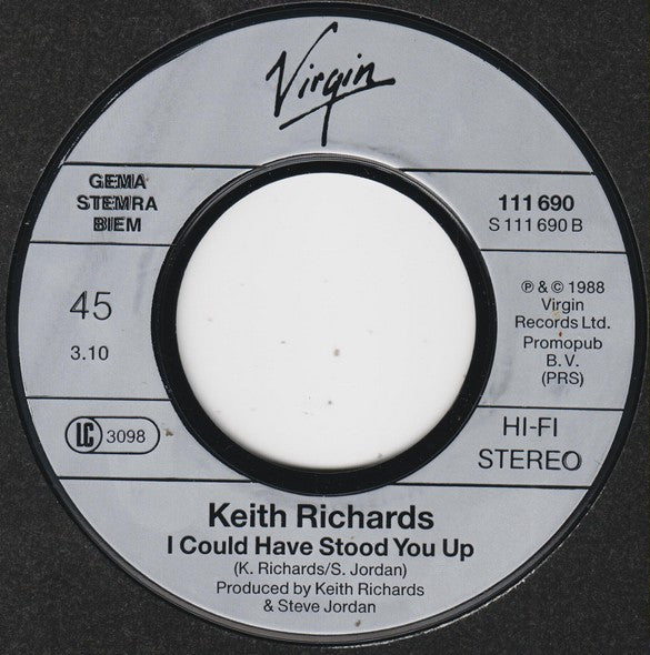 Keith Richards : Take It So Hard (7")