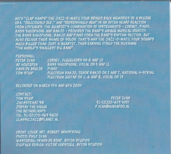 Jazz-O-Matic Four : Clap Hands (CD, Album)
