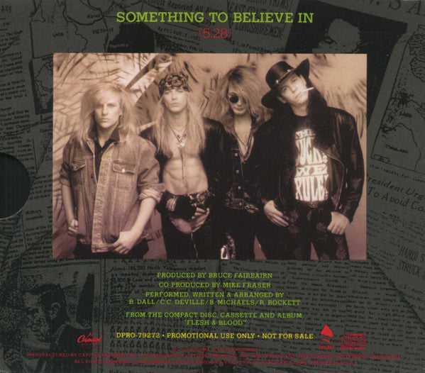 Poison (3) : Something To Believe In (CD, Single, Promo)