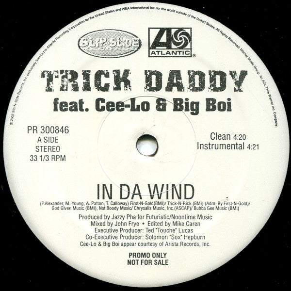 Trick Daddy : In Da Wind (12", Promo)