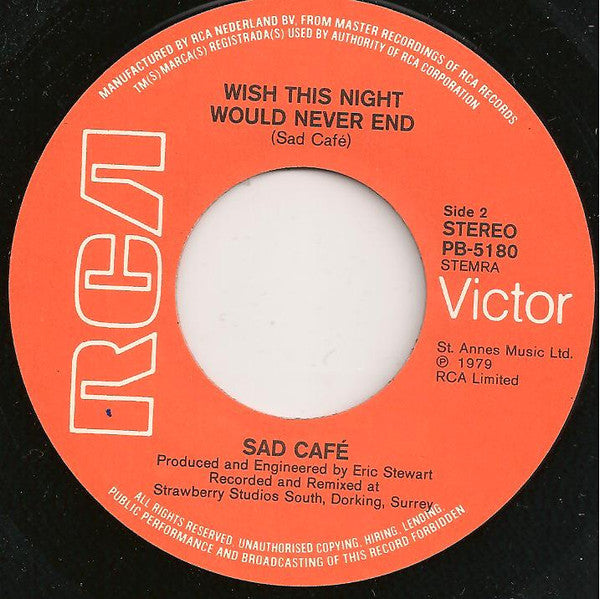 Sad Café : Every Day Hurts (7", Single)