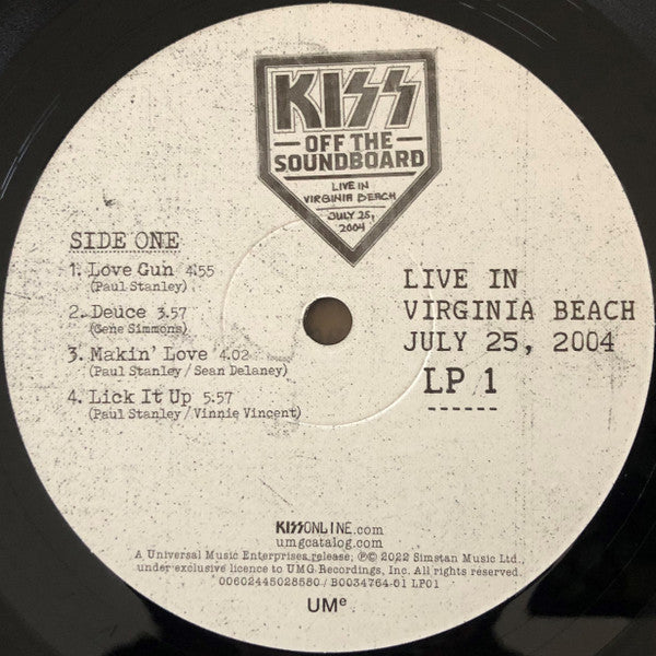 Kiss : Off The Soundboard Live In Virginia Beach July 25, 2004 (3xLP, 180)
