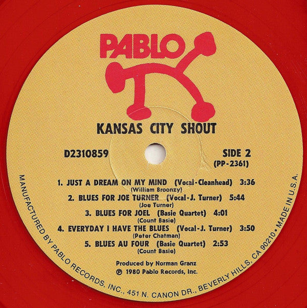 Count Basie, Joe Turner*, Eddie "CleanHead" Vinson : Kansas City Shout (LP, Album, Red)
