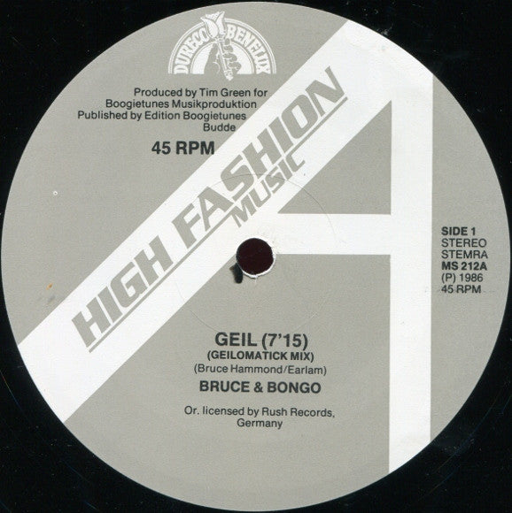 Bruce & Bongo : Geil (12")