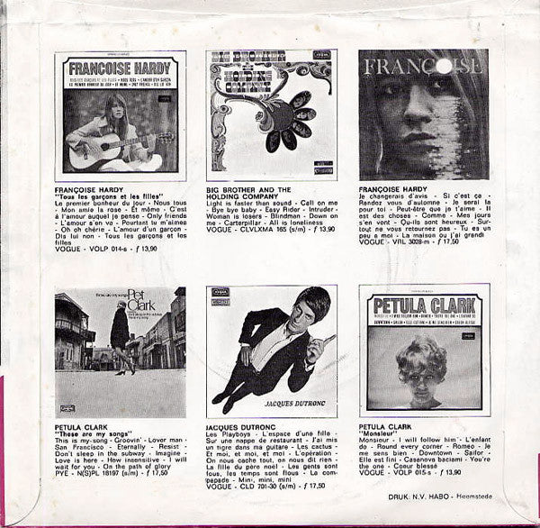 Jacques Dutronc : Il Est Cinq Heures, Paris S'Éveille / L'Augmentation (7", Single)