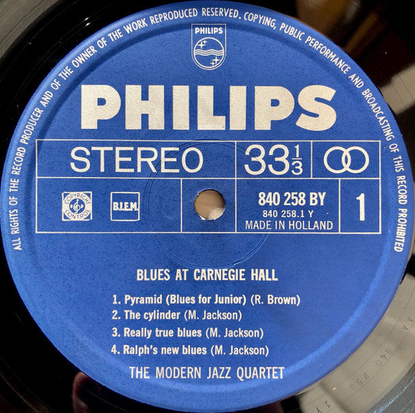 The Modern Jazz Quartet : Blues At Carnegie Hall (LP)