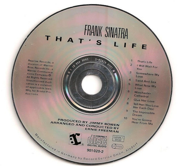 Frank Sinatra Arranged And Conducted By Ernie Freeman : That's Life (CD, Album, RE)