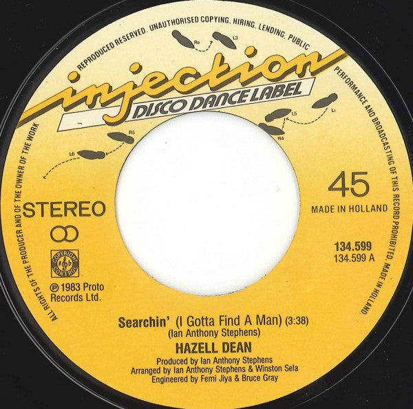 Hazell Dean : Searchin' (I Gotta Find A Man) (7", Single)