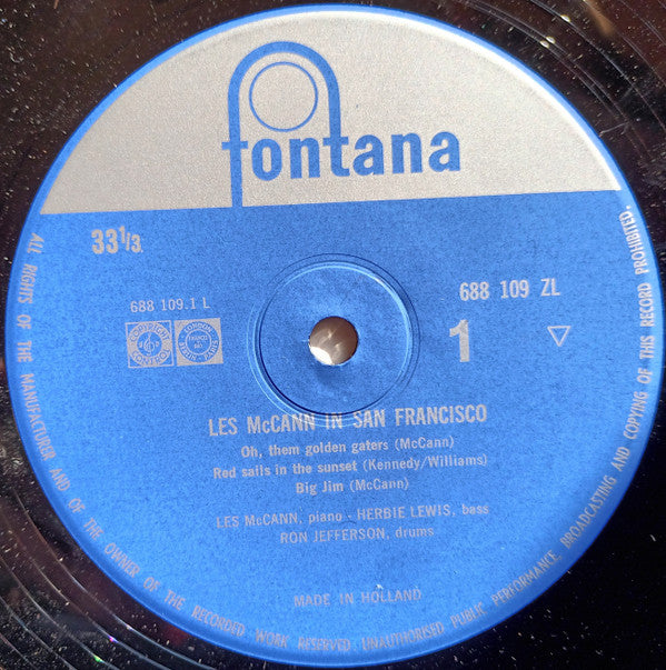 Les McCann : Les McCann In San Francisco (LP, Album, Mono, RE)