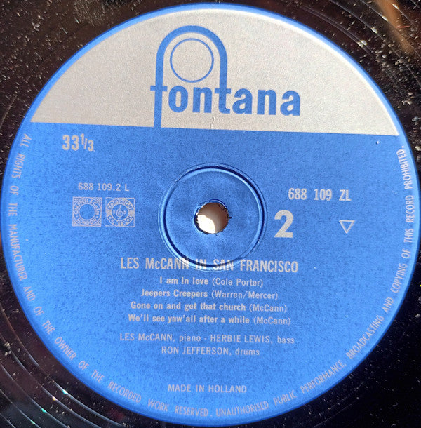 Les McCann : Les McCann In San Francisco (LP, Album, Mono, RE)