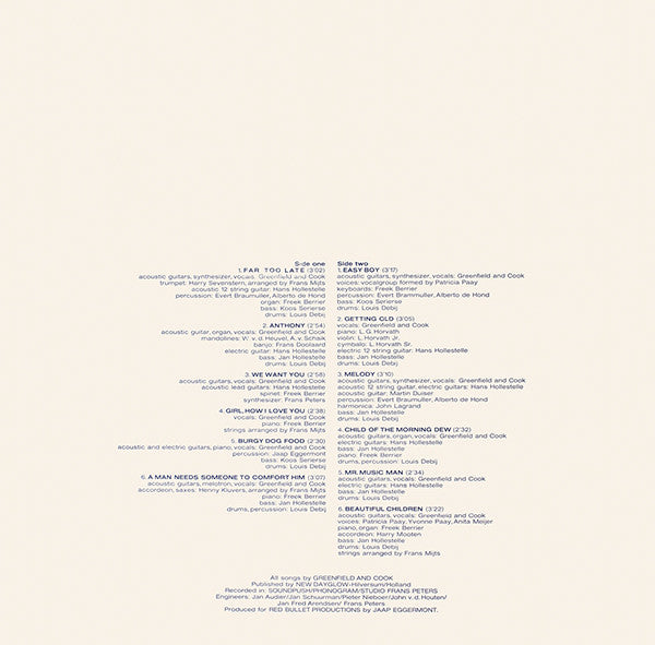 Greenfield & Cook : Second Album (LP, Album)