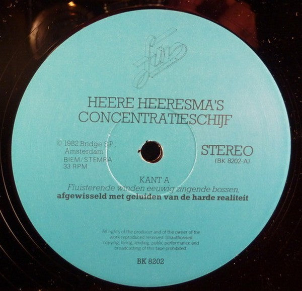 Heere Heeresma : Heere Heeresma's Concentratieschijf (LP)