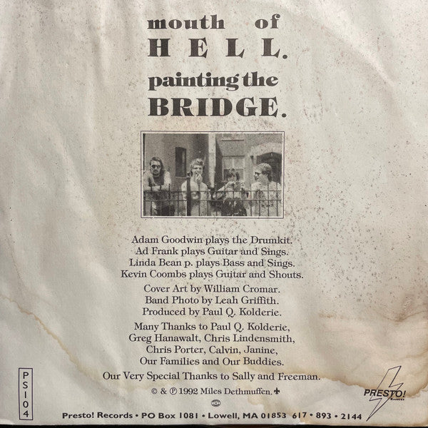 Miles Dethmuffen : Mouth Of Hell / Painting The Bridge (7", Single, Ora)