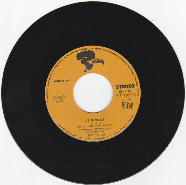 Raymond Lefèvre Et Son Grand Orchestre = Raymond Lefèvre Et Son Grand Orchestre : Viens Viens / L'orage (7", Single)