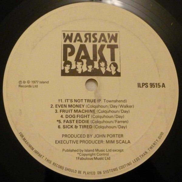 Warsaw Pakt : Needle Time (LP, Album, Num)