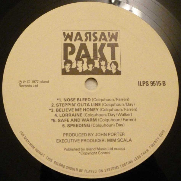 Warsaw Pakt : Needle Time (LP, Album, Num)